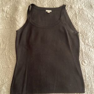 Ann Taylor silk blend black tank M VGUC